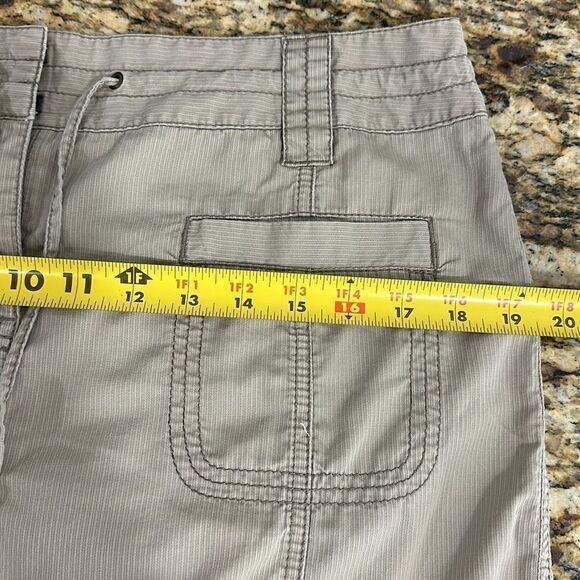 LOFT Ann Taylor Cotton Khaki Tan Y2K Cargo Mini Skirt Size 10 - Picture 8 of 9